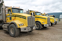 Blackburn Excavating in Salmon Arm offers trucking and hauling services to the construction industry and to individual home owners.